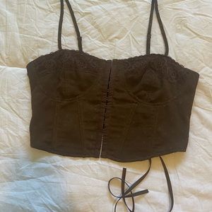 Brown corset top